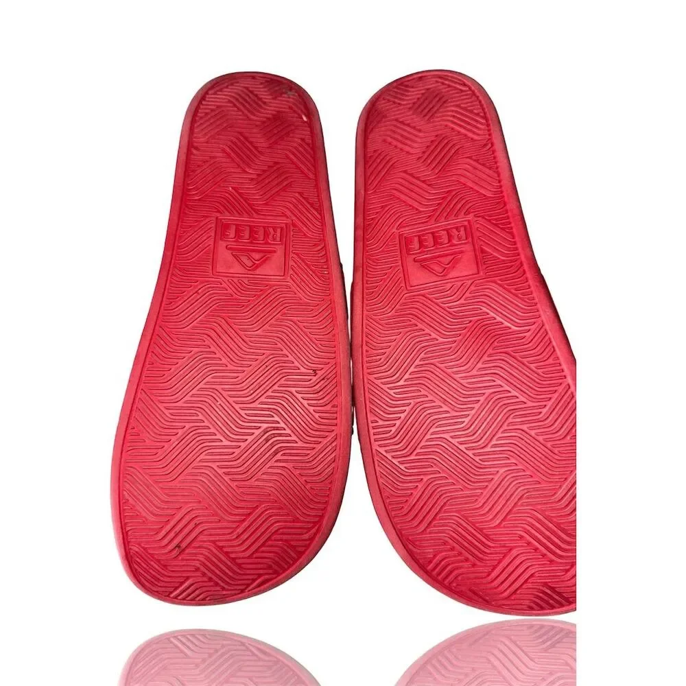 Reef Men's Slide Sandals Black/Red Size 11 Beach Casual: Minimal to no Wear